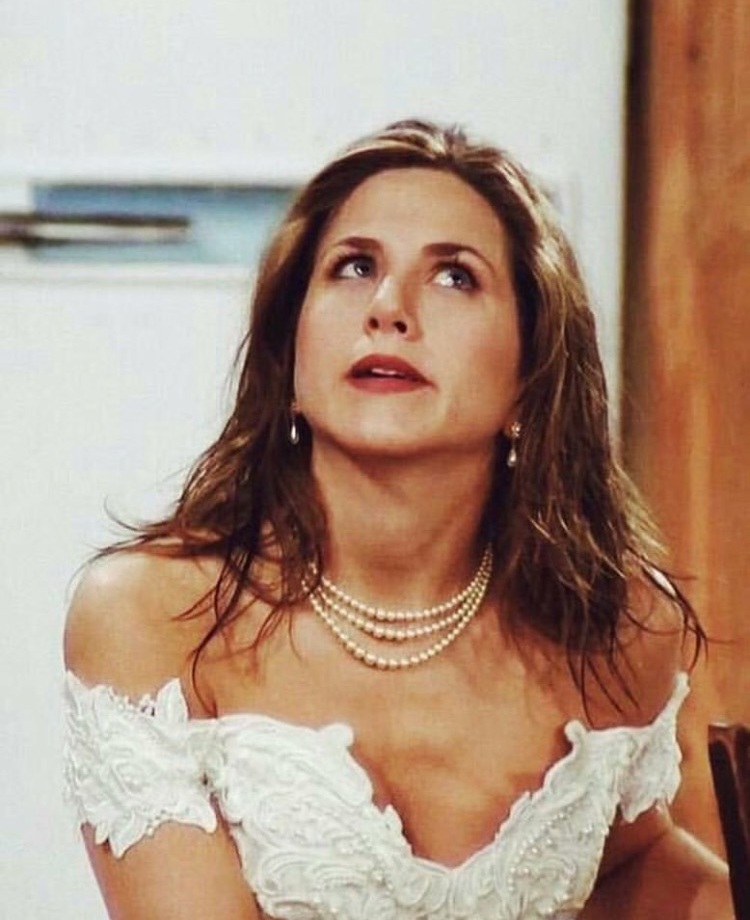 wedding dress, 90’s, friends and hair