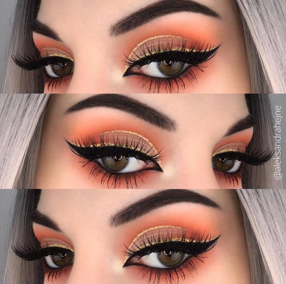 kylie jenner, maquillaje, eyes and glitter