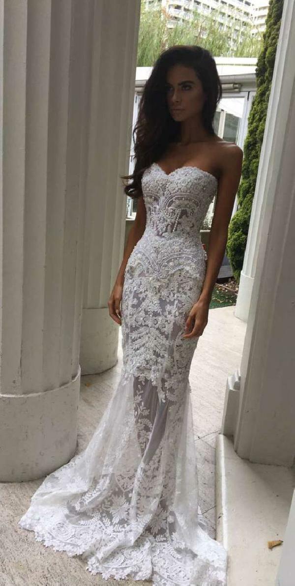white wedding dresses, mermaid wedding dresses and long wedding dresses