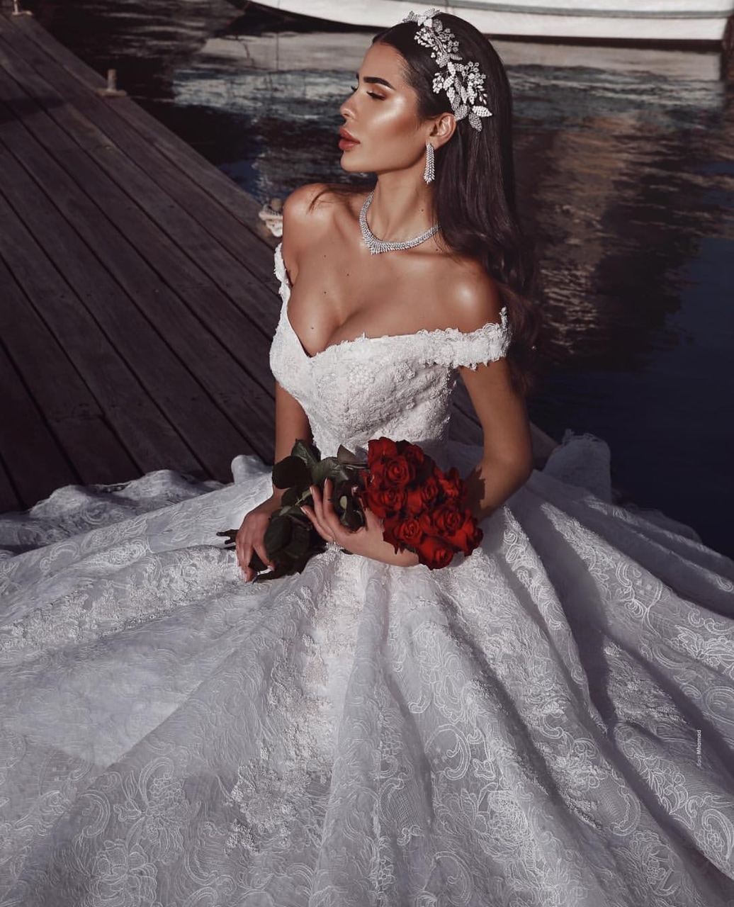 gown, flowers, marriage and white