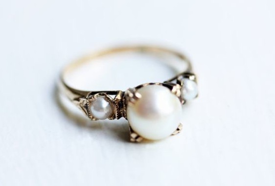 ring, pearl and engagement
