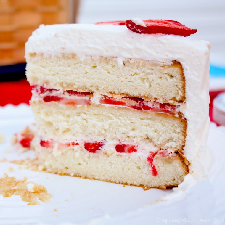 vanilla, wedding cake, strawberry and vanilla cake