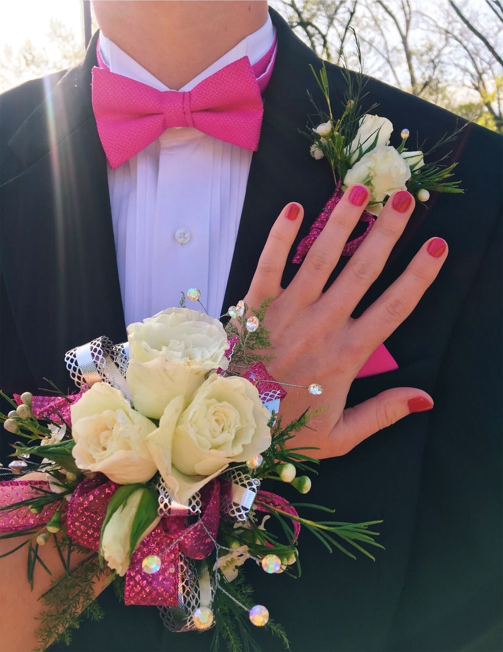 clothes, roses, Prom and glitter