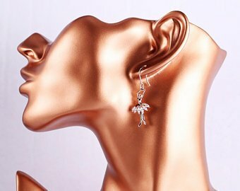 ballet girl earrings, ballet gifts and bridal earrings