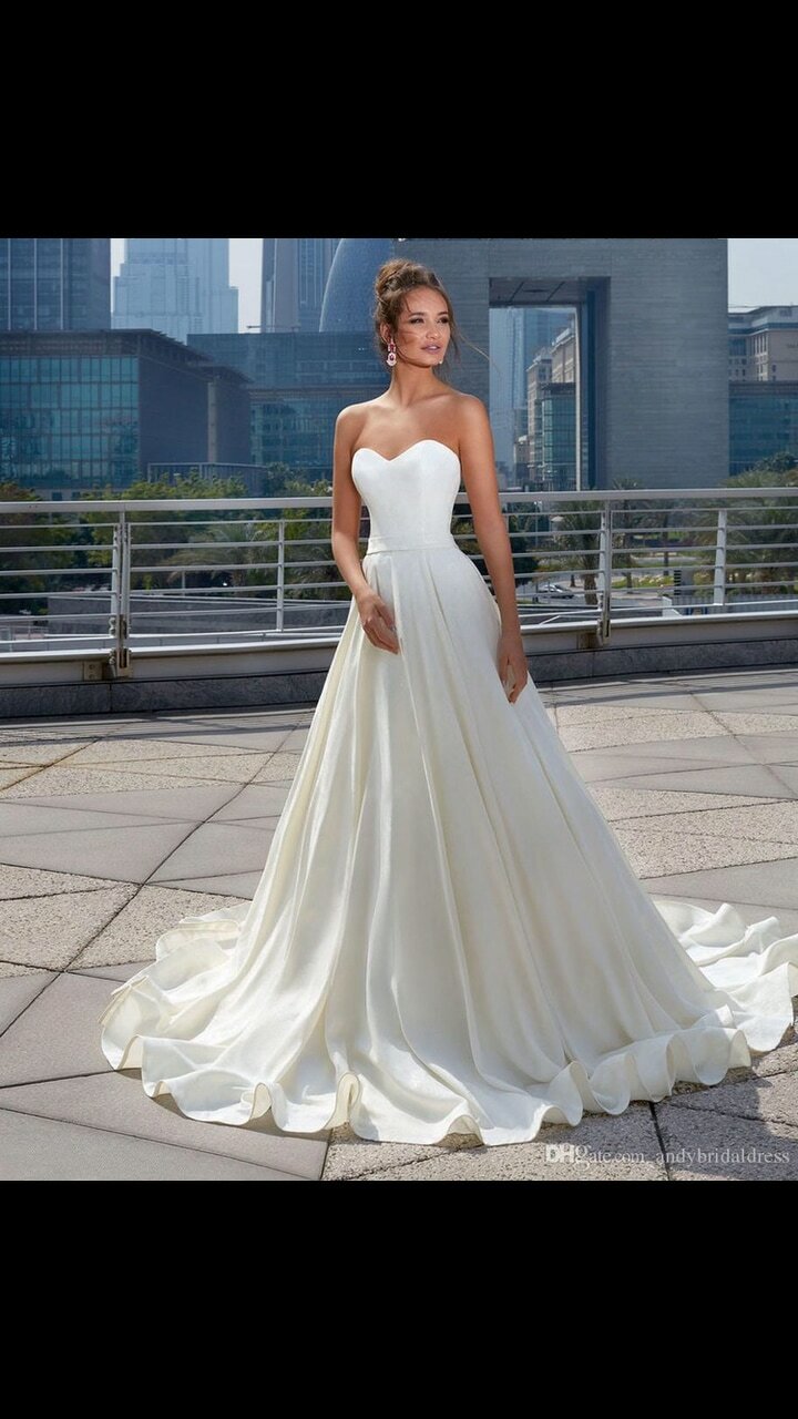 gown, Flowy, bride and outside