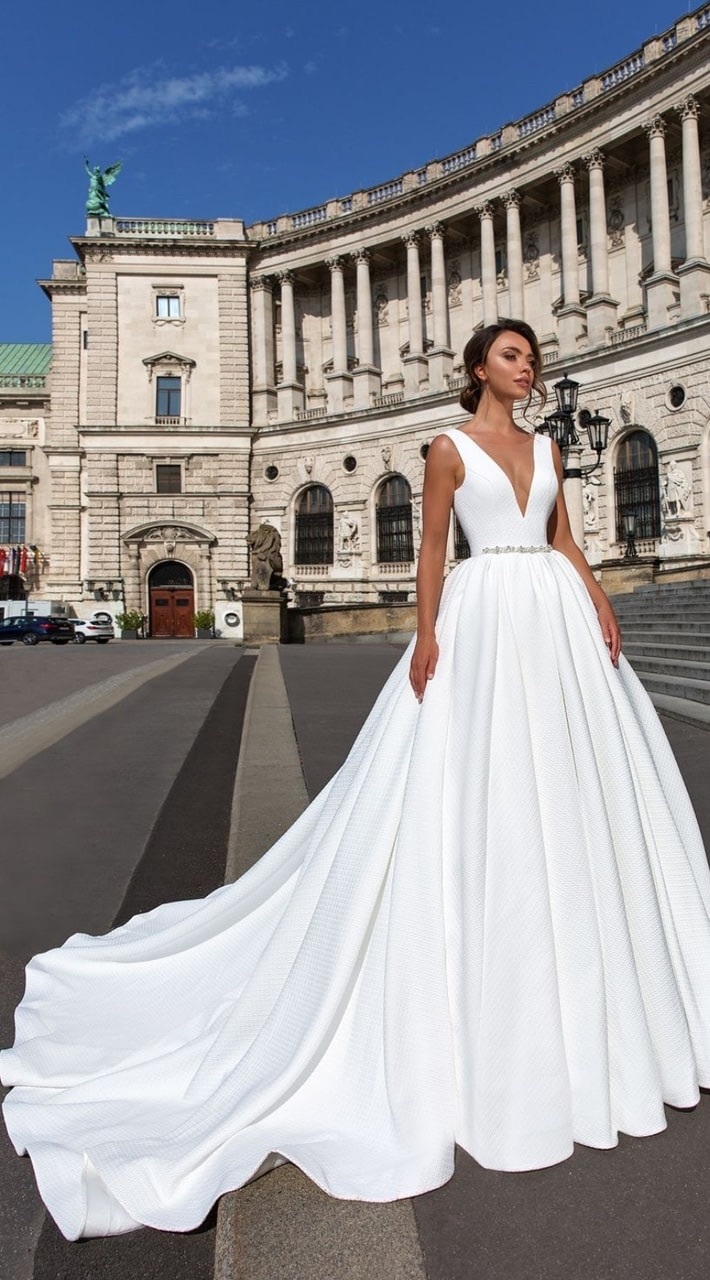 white, elegant, bride and wedding dress