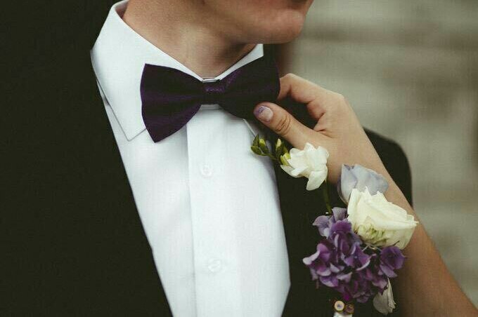 suit, flowers, plus one and date