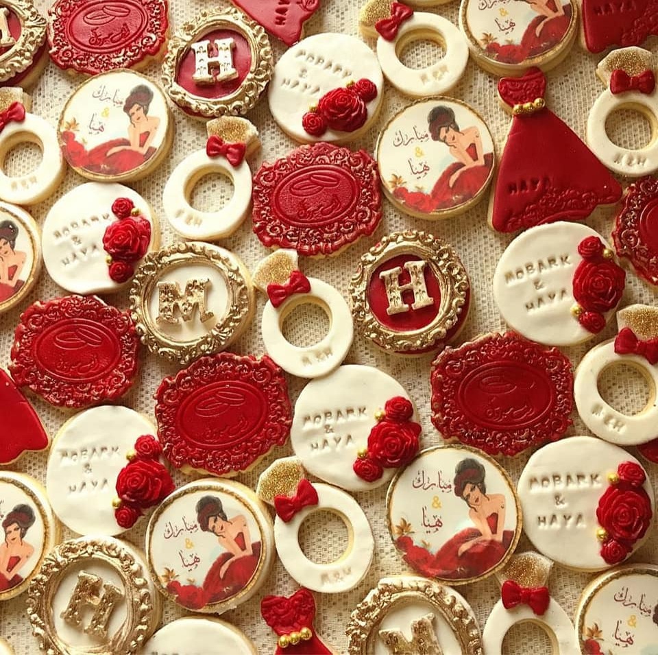 delicious, red, bride and algerian sweets