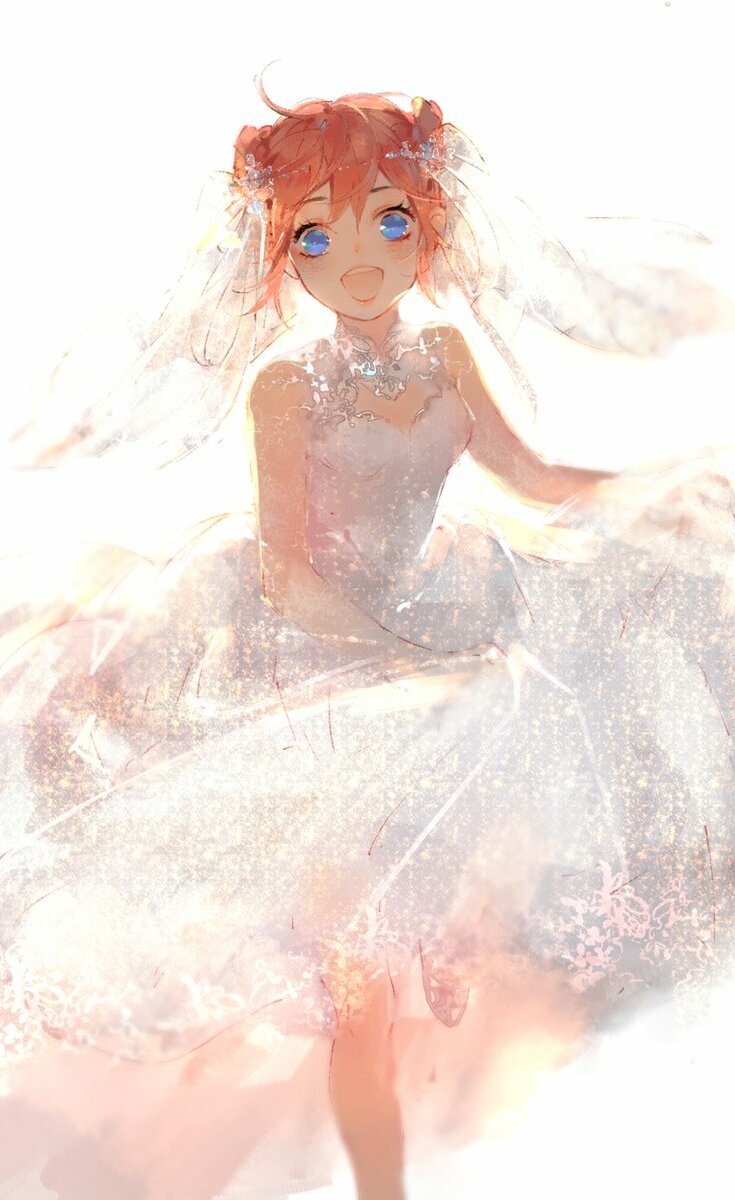 anime girl, wedding dress, gintama and waifu