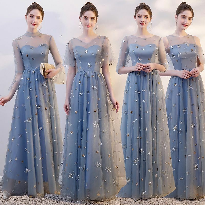 sky blue dress, bridesmaid dresses 2019, girl and wedding party dress