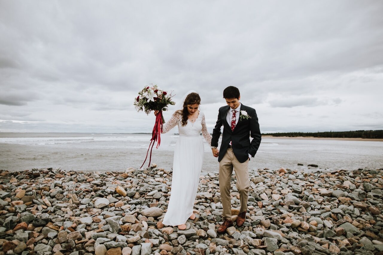 hipster, boy, wedding flowers and wedding dress