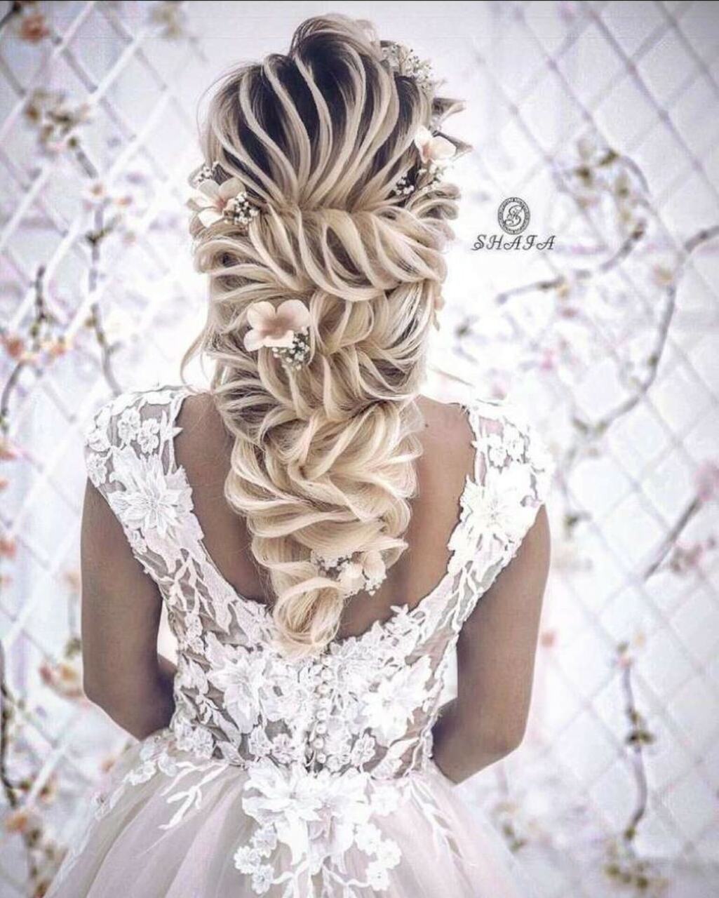 beautiful, white, curly and dress