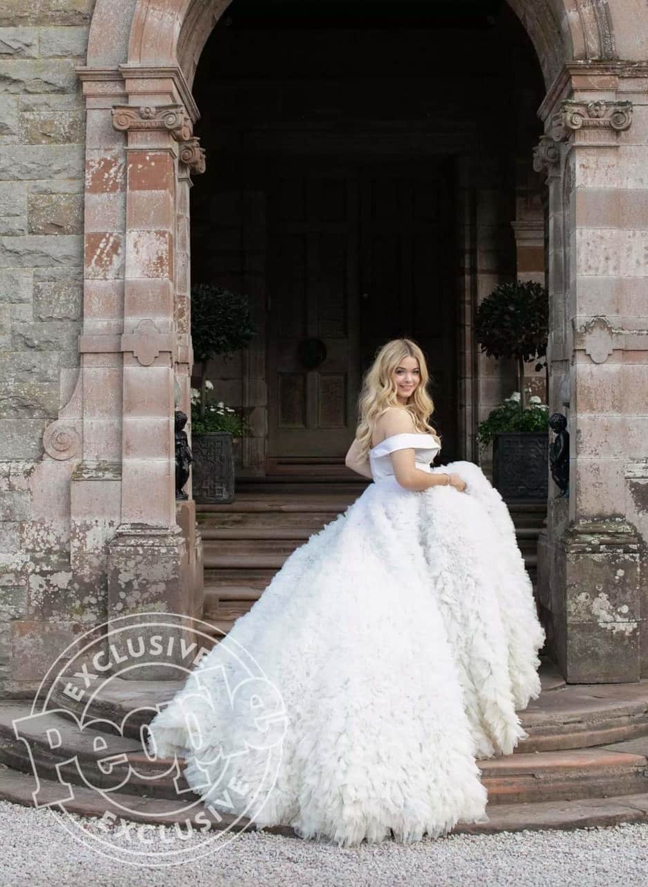 white, sasha pieterse, actress and bride