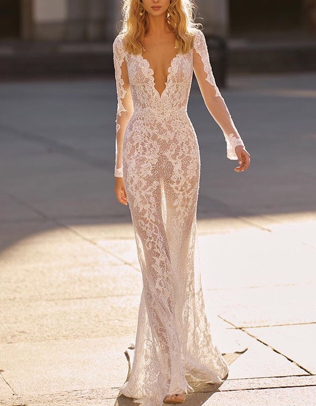 berta, wedding dress, dress and lace