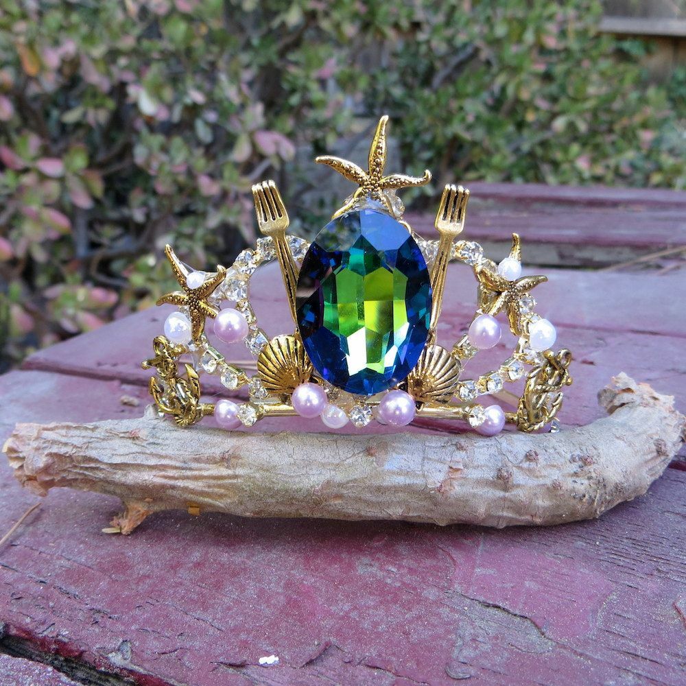 little mermaid, tiara, crown and fantasy