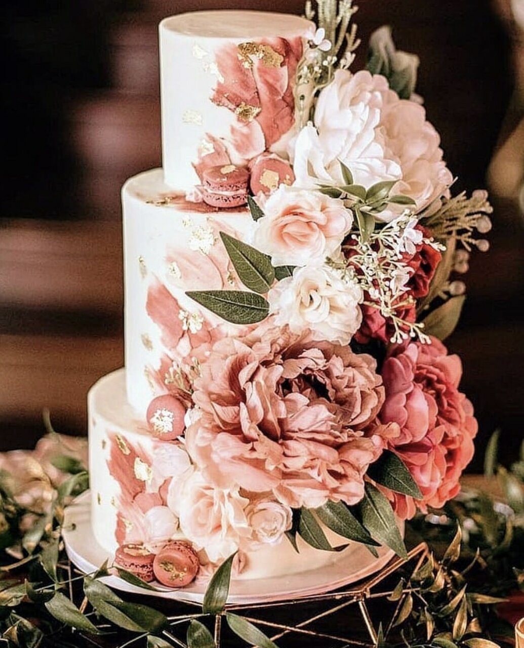 cake, food & drink, wedding cake and pink