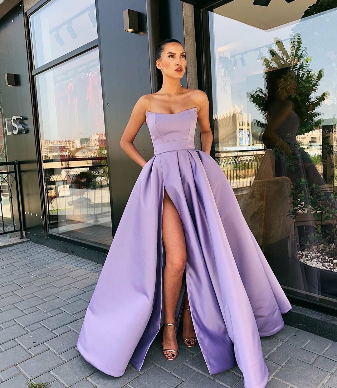 wedding dress, heels, clothes and purple dress