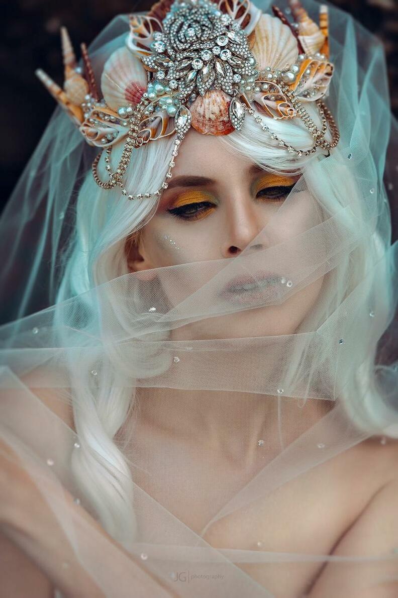 mermaids, crown, make up and makeup