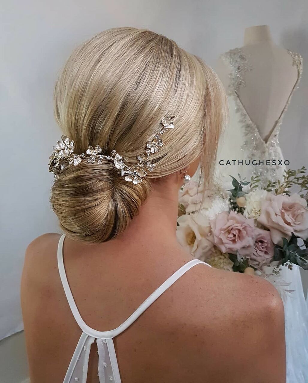 wedding hairstyle and bun