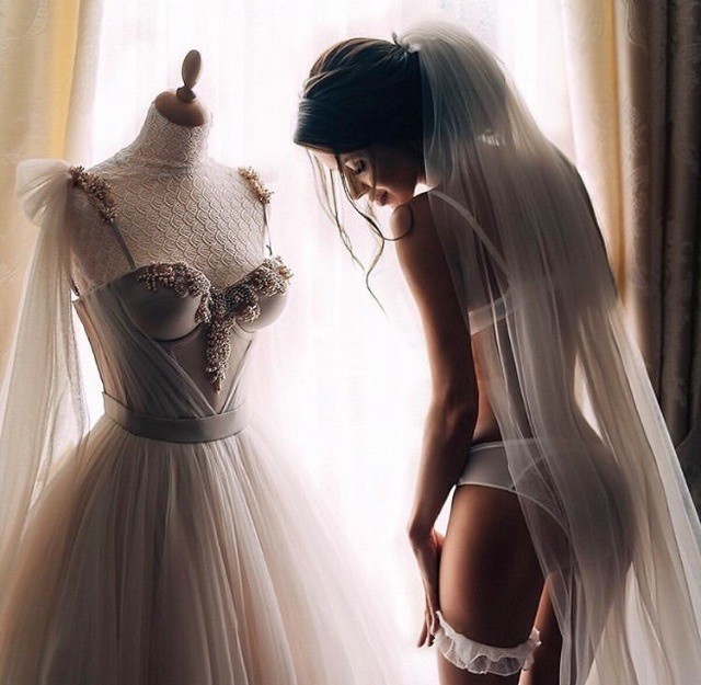 wife, happy, white and dress