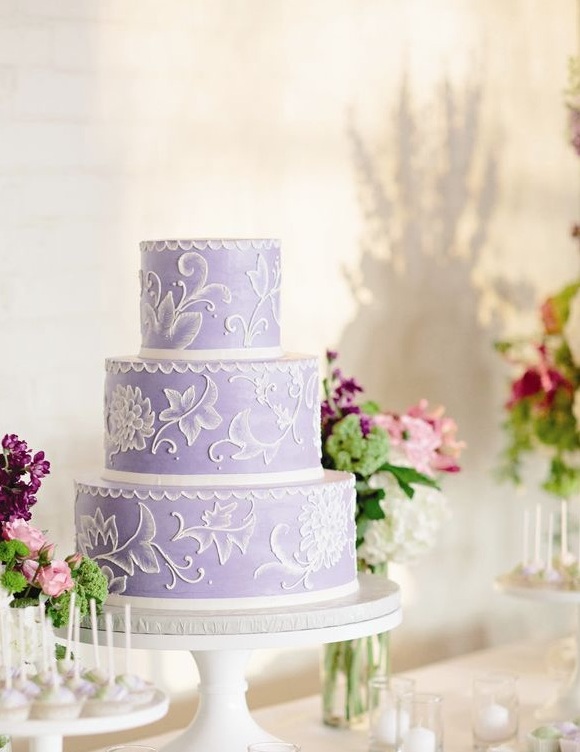 purple and cake