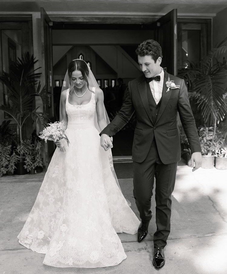 miles teller, kyleigh sherry, fashion and black and white