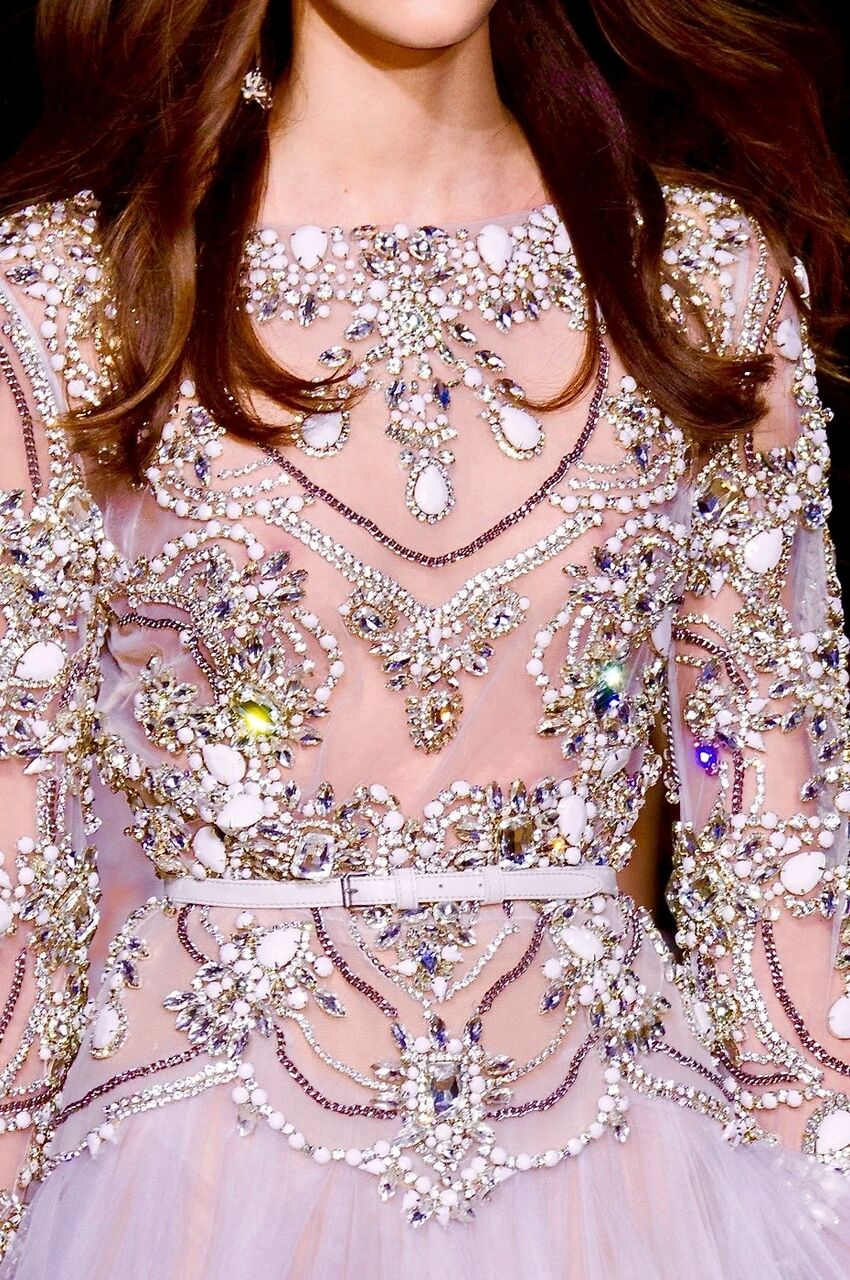 diamonds, jewels, runway and elie saab
