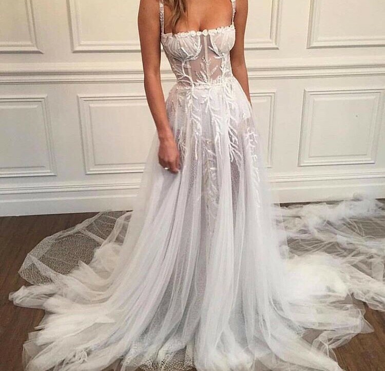 fashion, chic, glamour and wedding dress