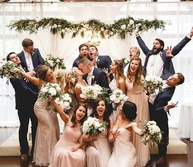 groom, bridesmaids, dress and big day