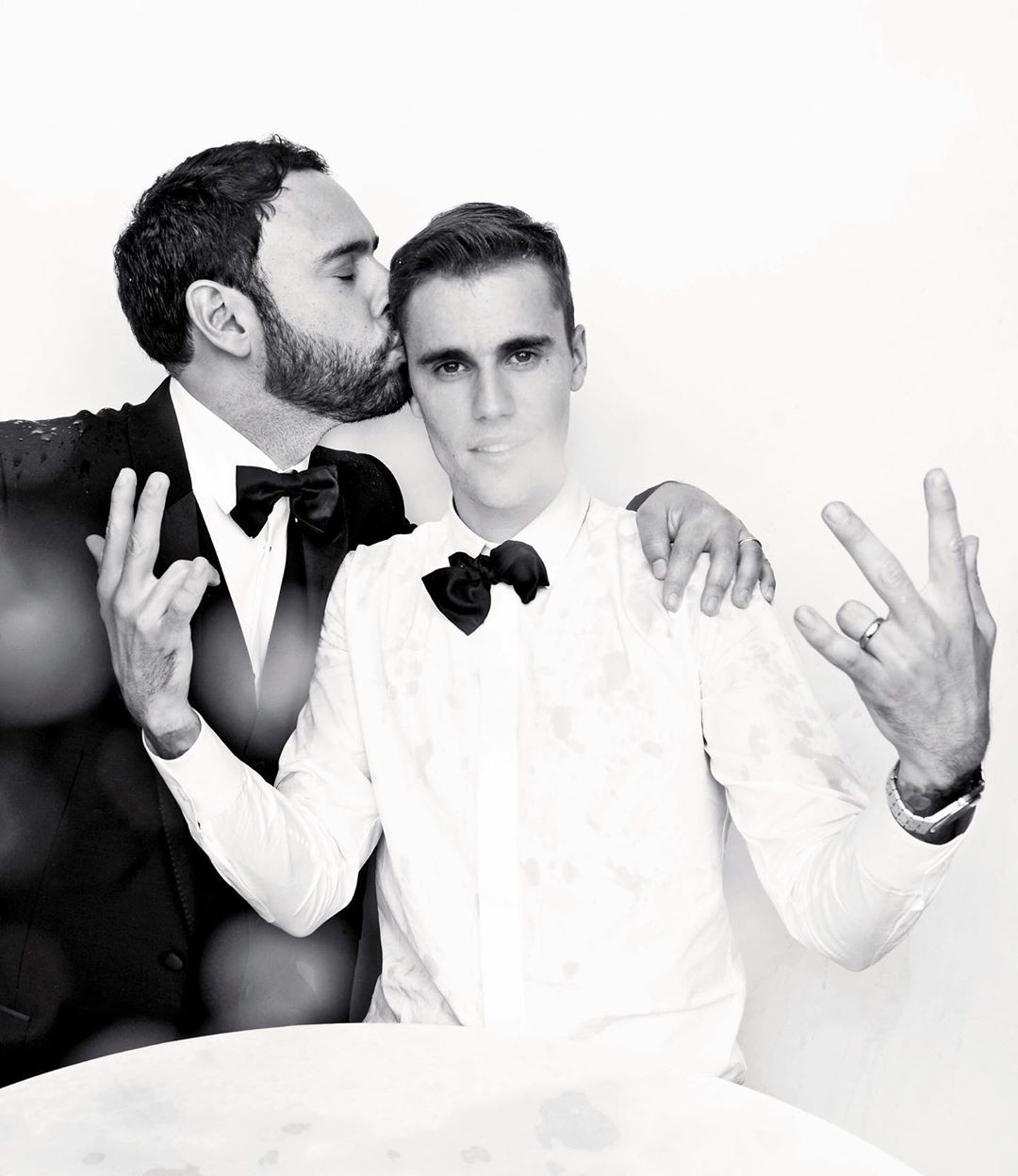 groom, manager, justin bieber and friends