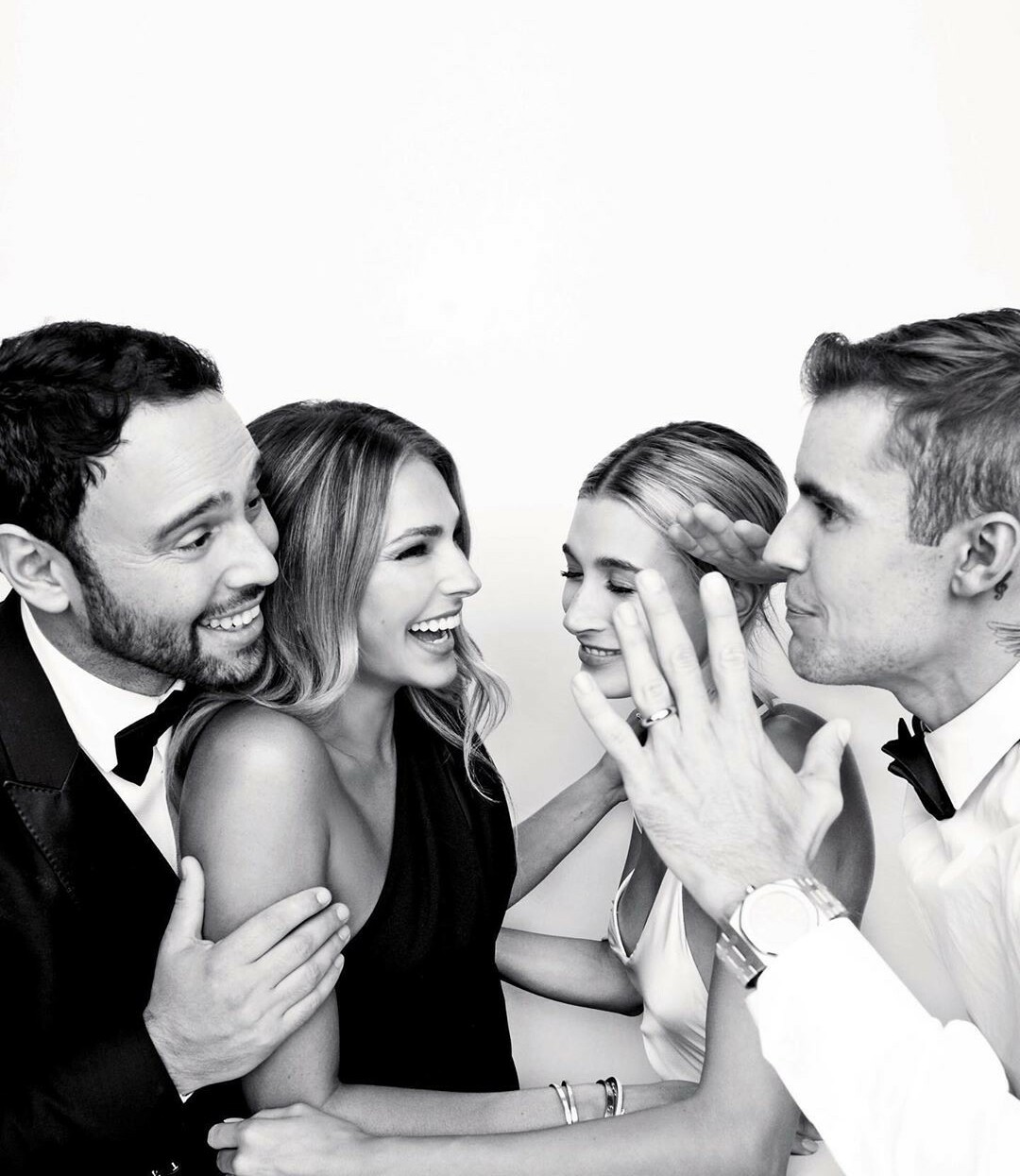 justin bieber, manager, hailey bieber and scooter braun