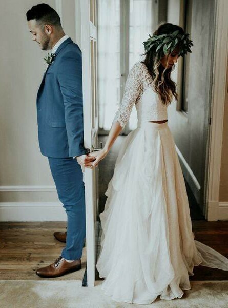 white, lace and blue