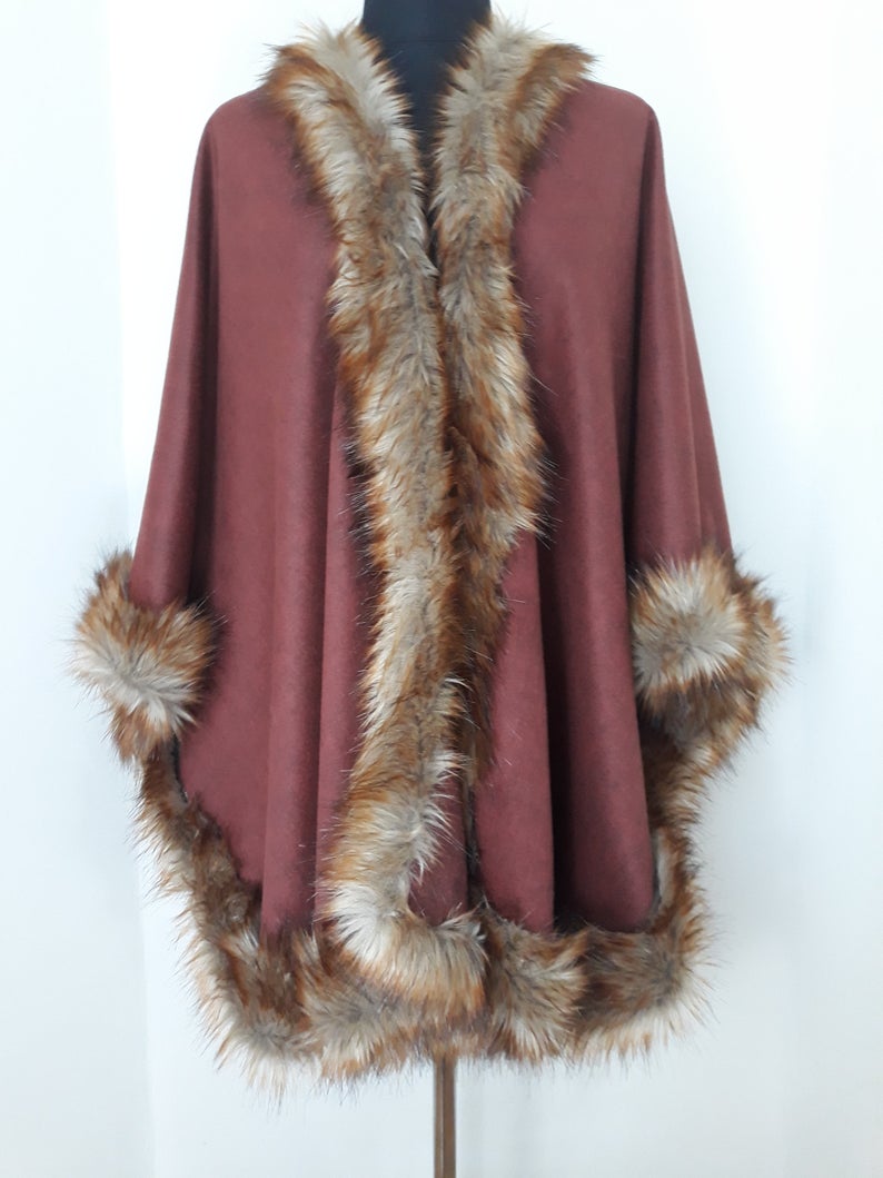 etsy, luxury cape, cashmere cape and medieval wedding