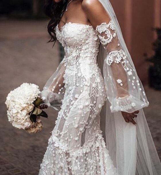 love, glam, bride and weddingdress