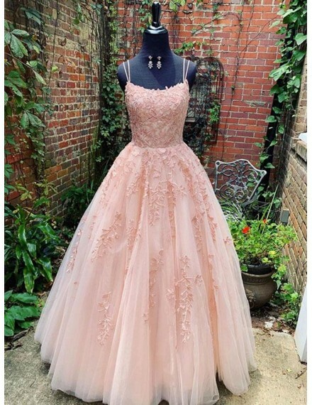 fashion, prom dress and spaghetti straps