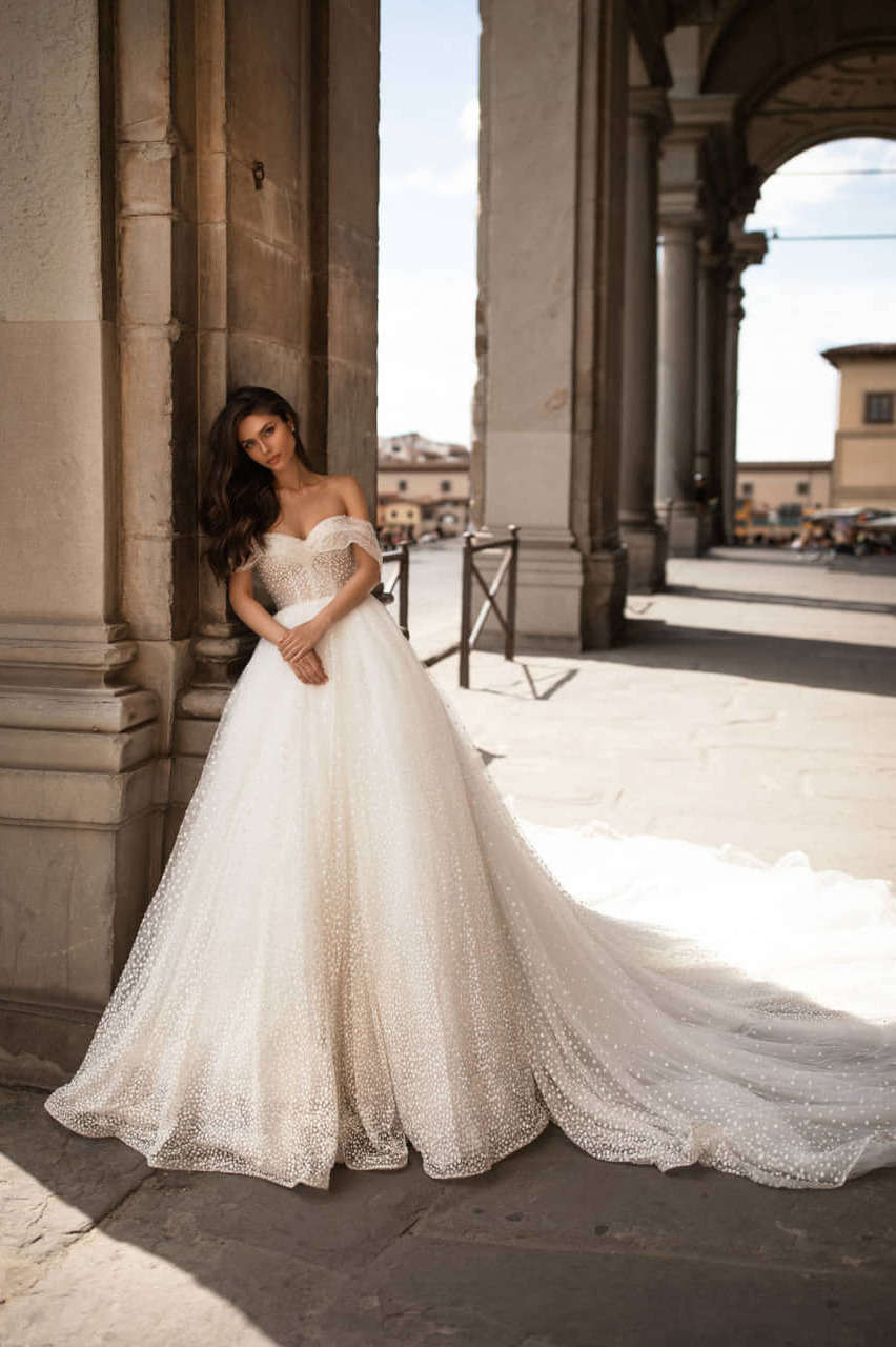 dress, milla nova, gown and bride