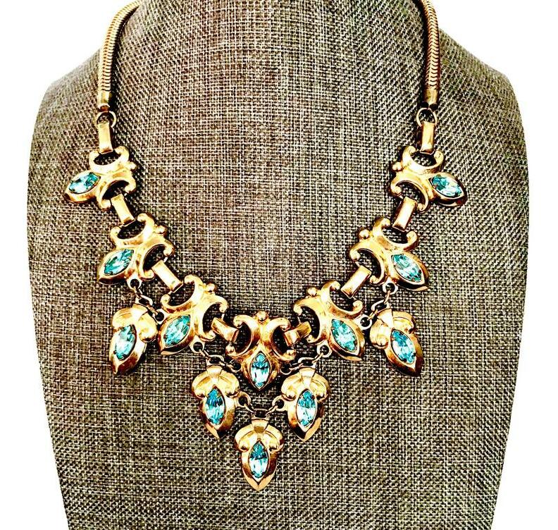 blue marquis, bow fold over clasp, barclay dangle and etsy