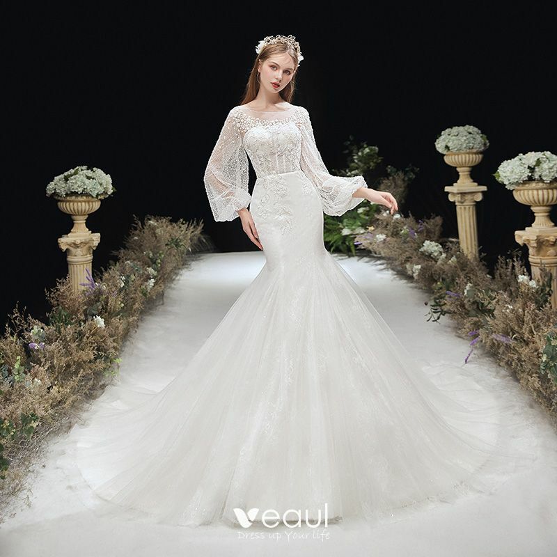 bridal, mermaid wedding dress, girl and wedding dress 2020