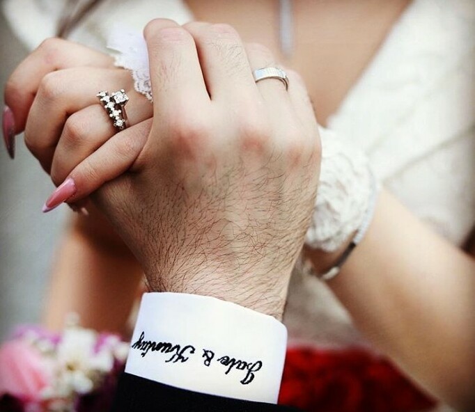 hand, hands, couple and wedding details