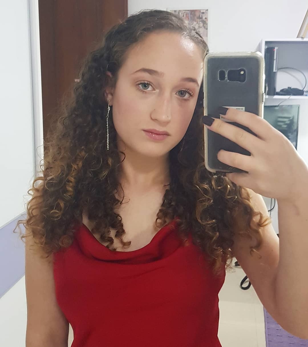 red dress, tumblr, dress and makeup