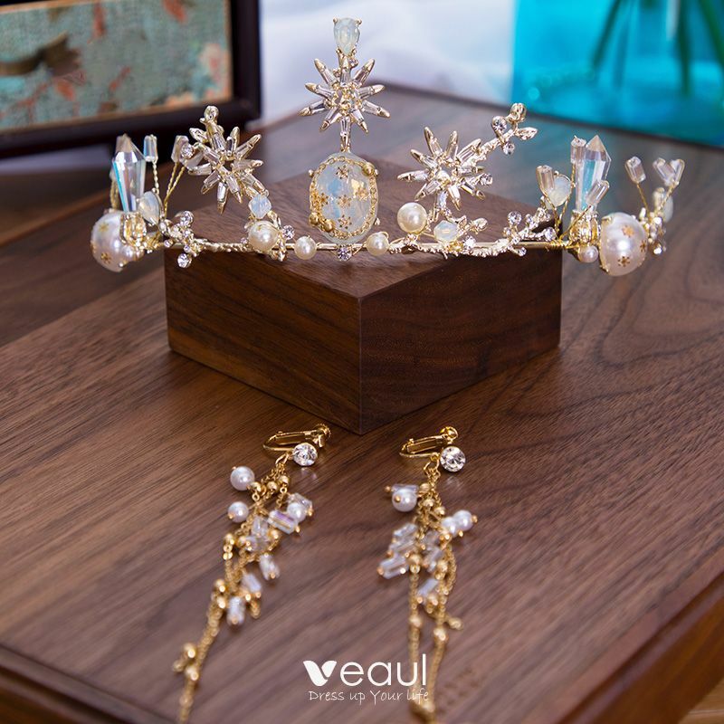 bridal hair accessories, alloy, gold accessories and wedding accessories
