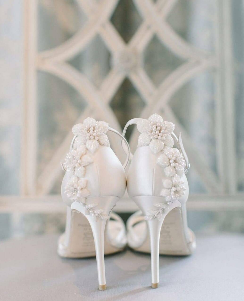 white pumps and wedding shoes