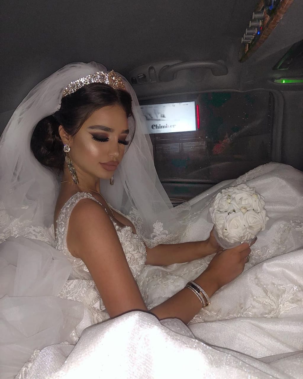 flowers, wedding dress, bridal crown and jewelry