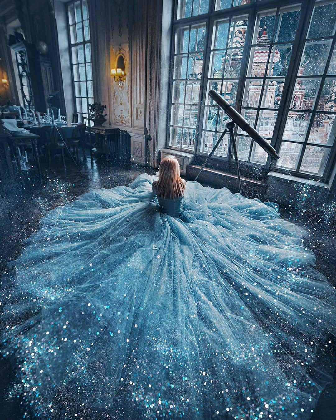 princess, beautiful view, dress and sparkly