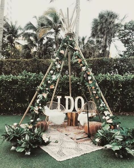 vintage, flowers, greenery and boho