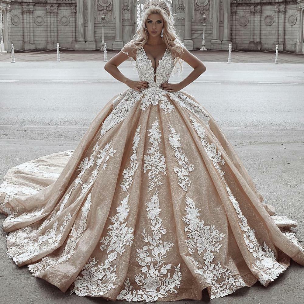wedding ball gowns, gold wedding dress and wedding ball gown