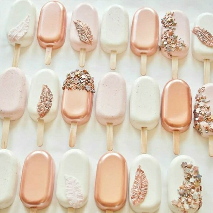 cakes, sweet, chocolate and rosegold