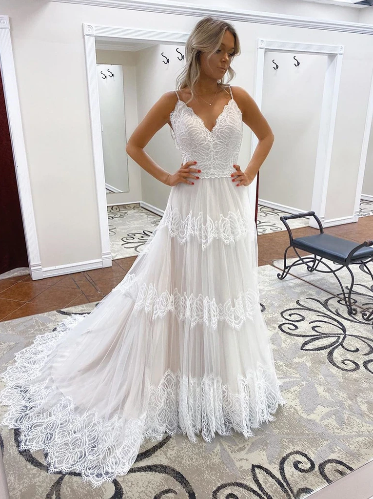 wedding dresses, ivory wedding dresses, demidress and lace wedding dresses