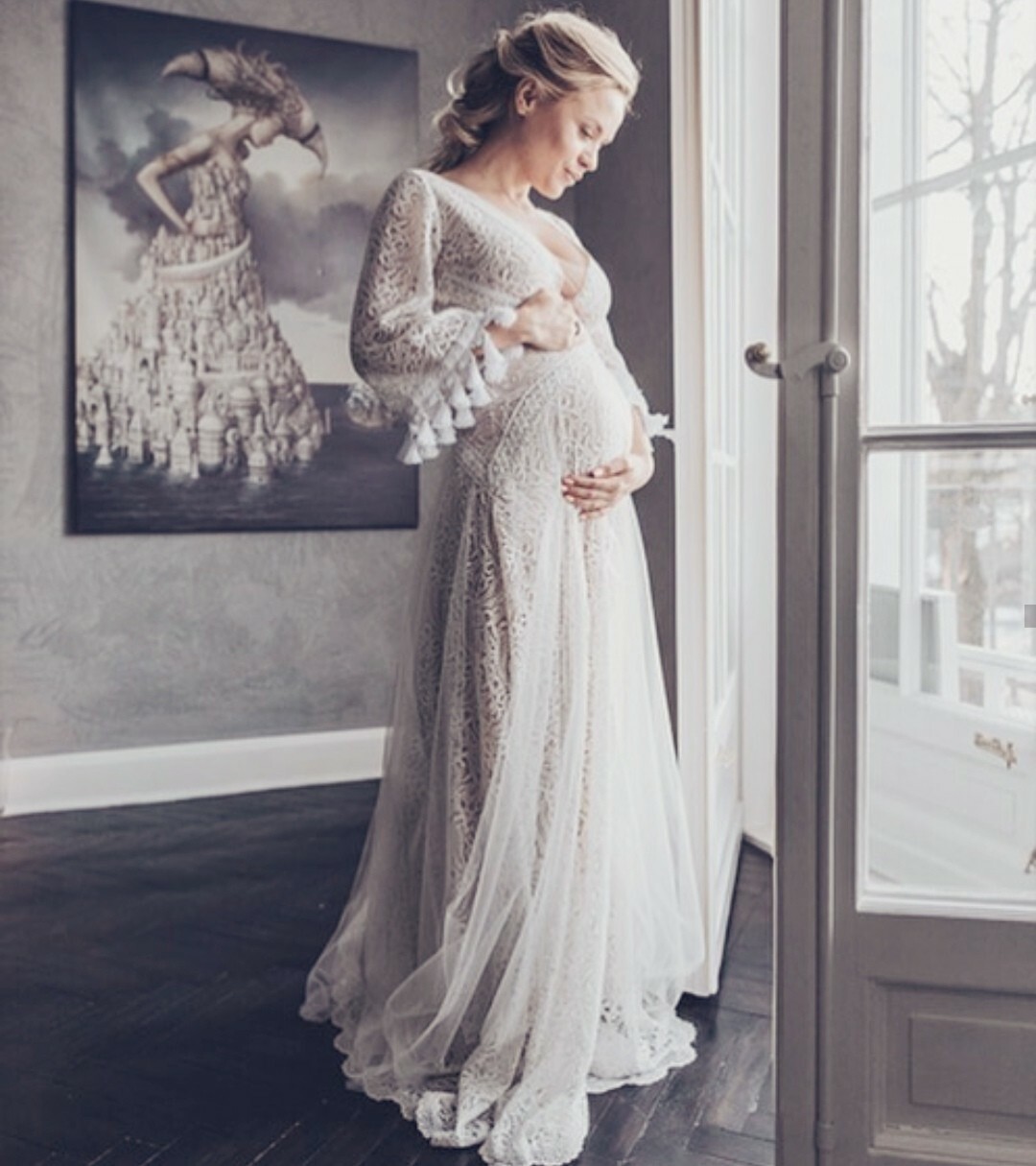 bride, weddingdress, pregnant and pregnantbride
