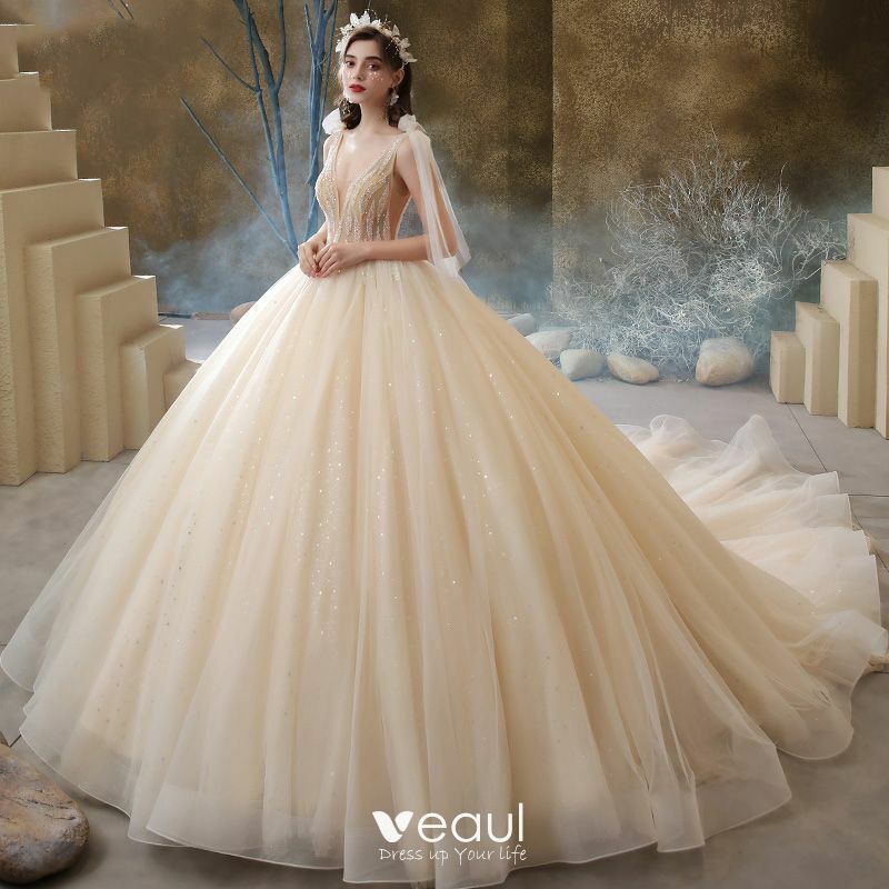 wedding dress 2020, tulle wedding gown, beading and glitter tulle